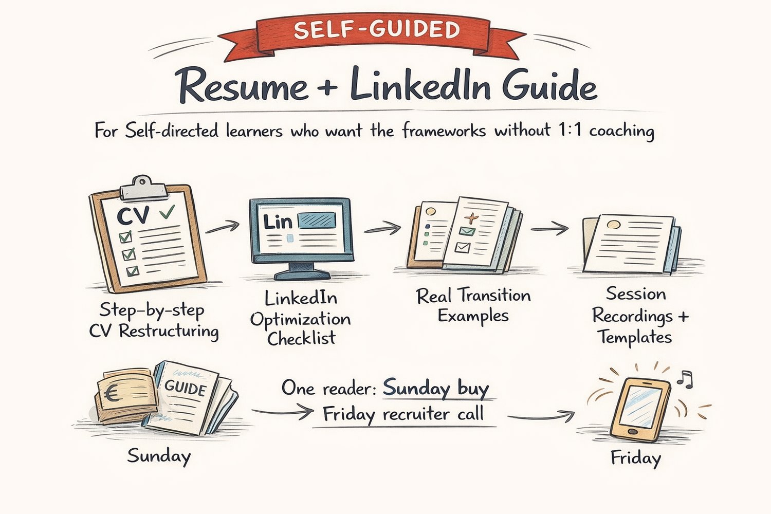 Resume and LinkedIn Guide — self-guided career transition toolkit