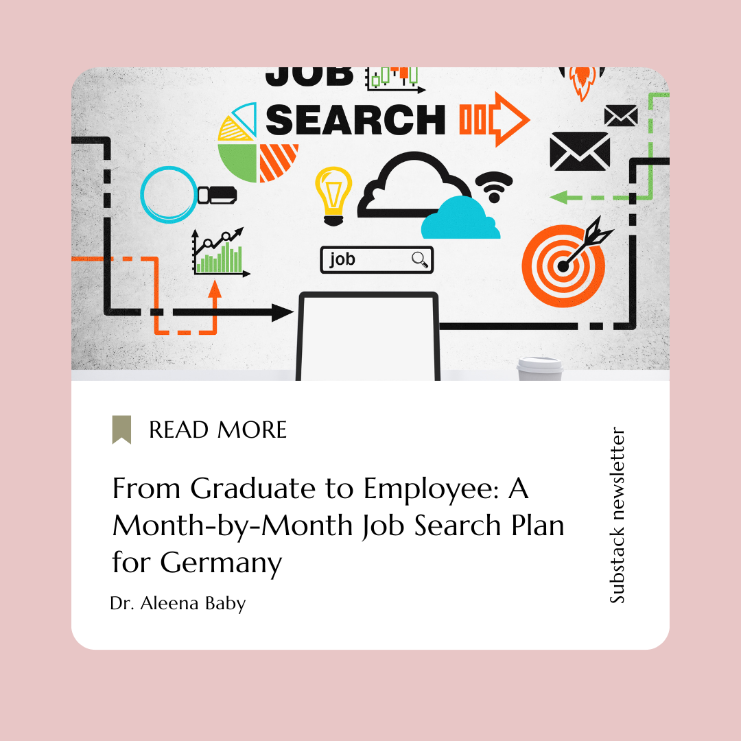 Job searcg month by month plan in Germany