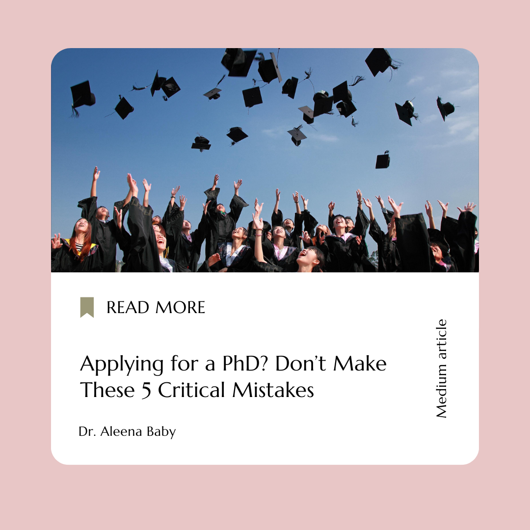 Five mistakes of PhD application